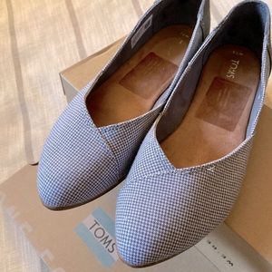 Toms Jutti Grey Check Flats